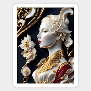 Scrimshaw Ivory Princess Sticker